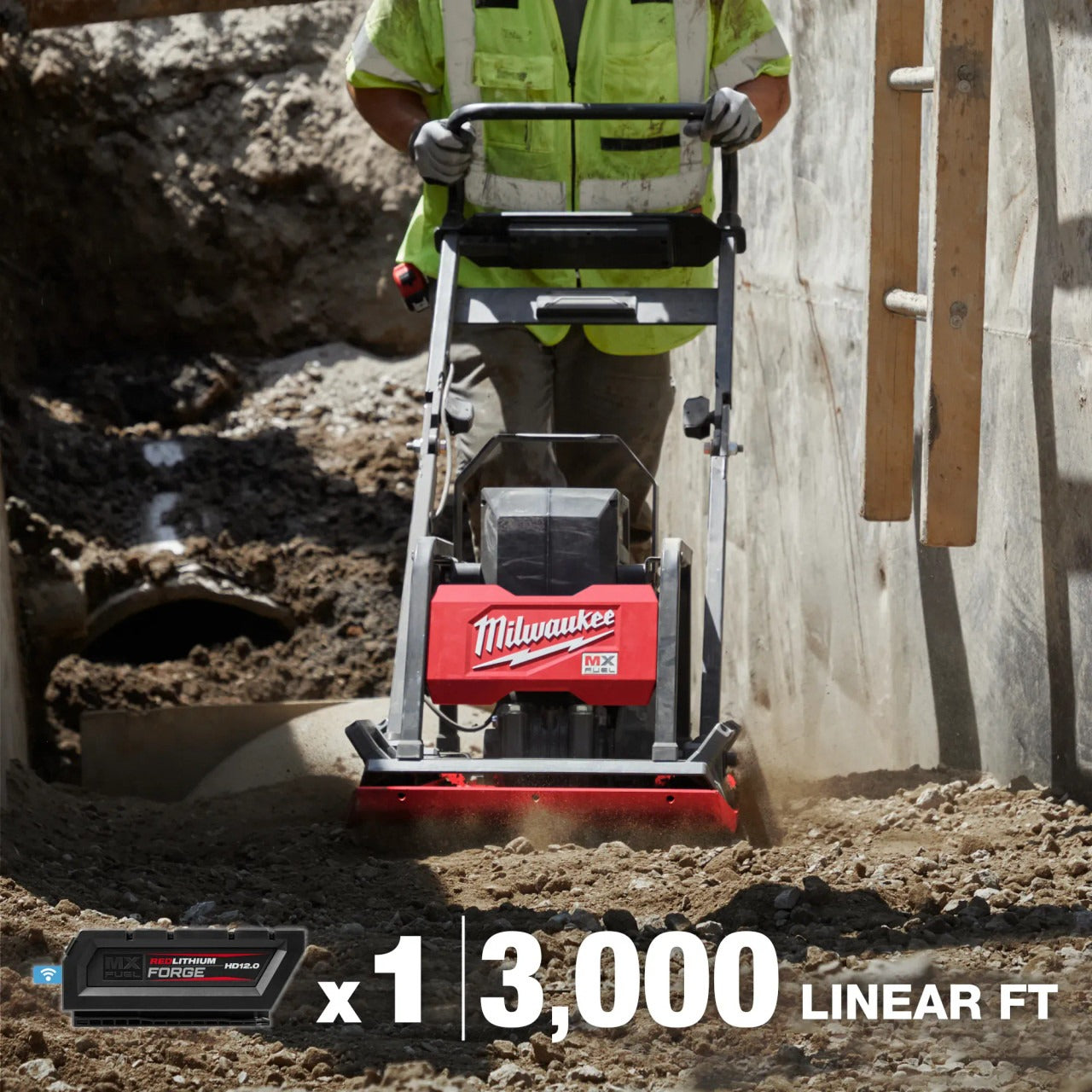 PLAQUE VIBRANTE À BATTERIE 20''